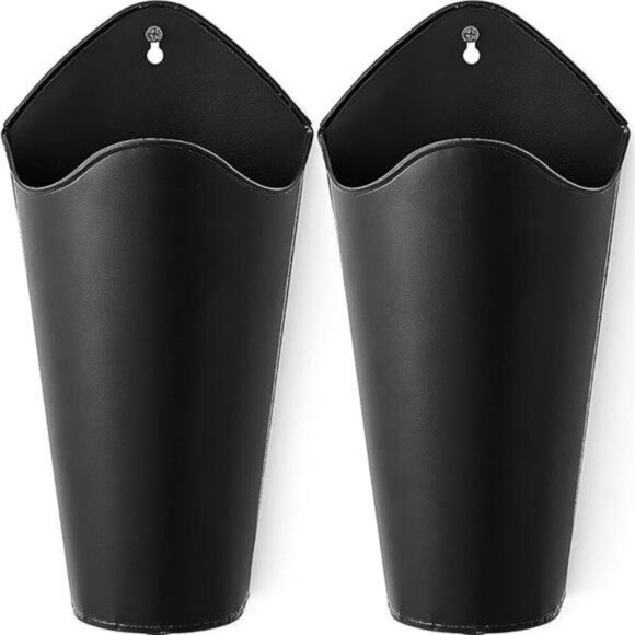 Rustic Wall Planter Set Galvanized Metal Farmhouse Decor Faux Flower Vase - Picture 6 of 6